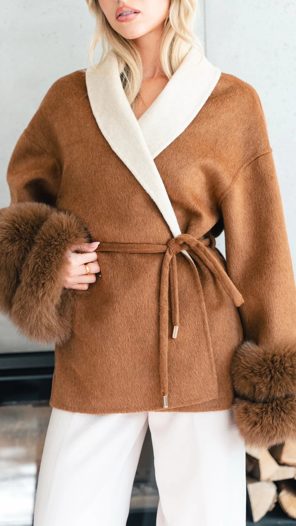 Manteau Camel Luxe
