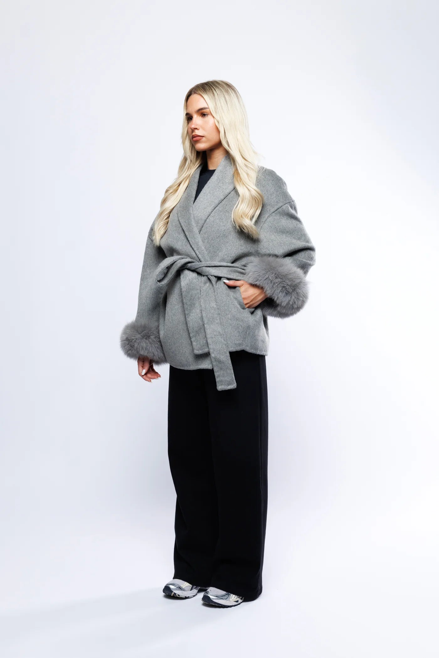 Manteau Gris Fumé Luxe
