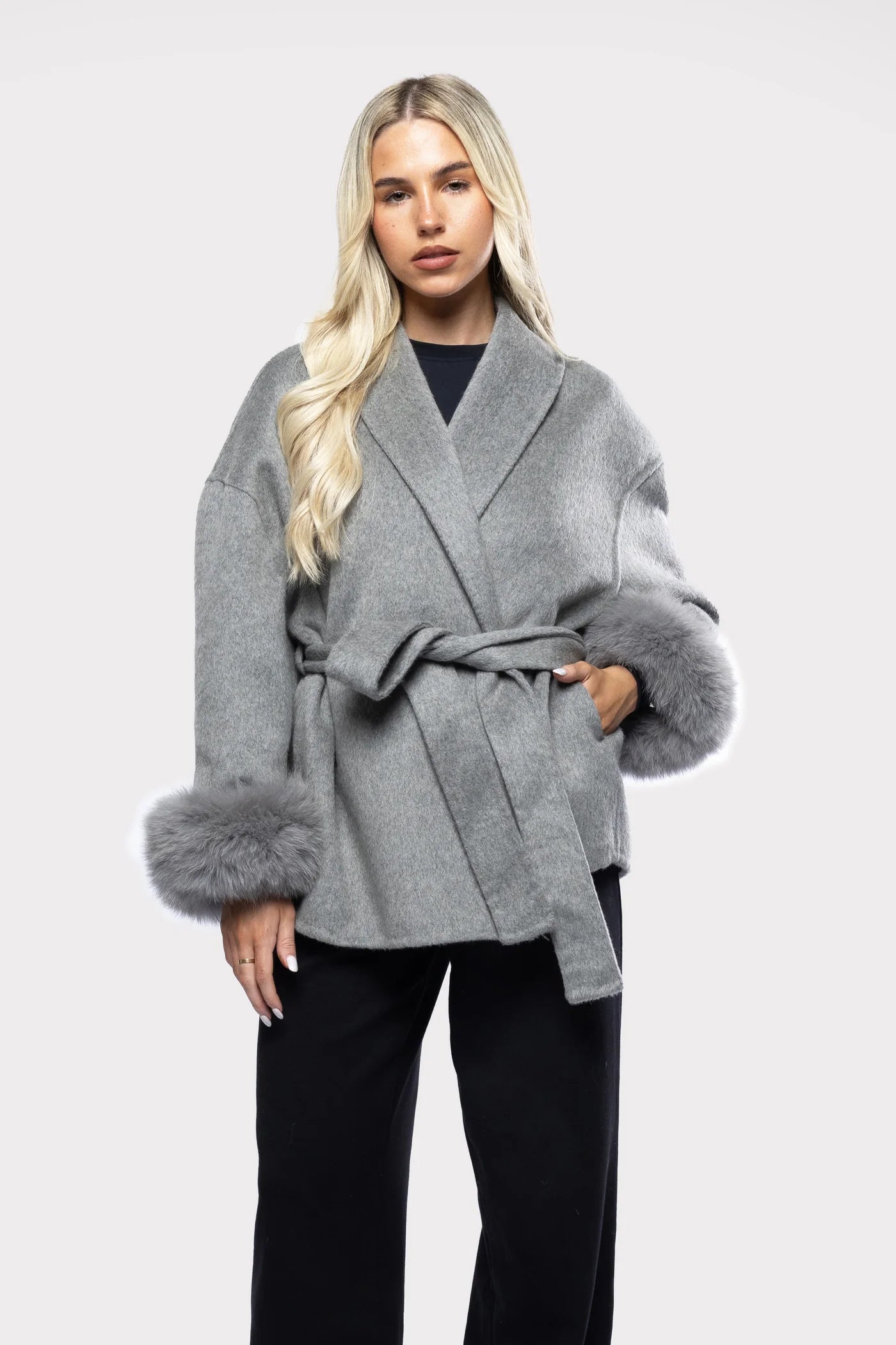 Manteau Gris Fumé Luxe