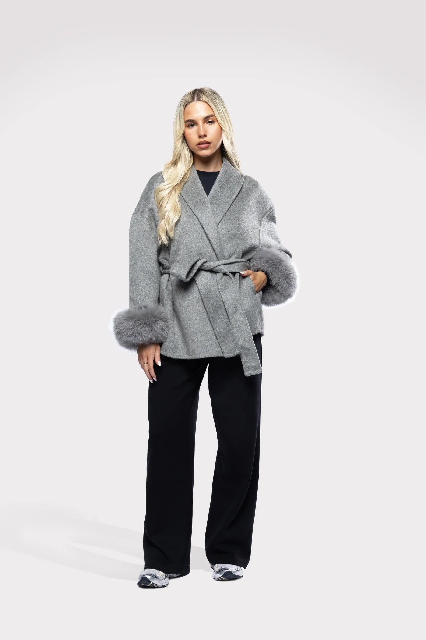 Manteau Gris Fumé Luxe