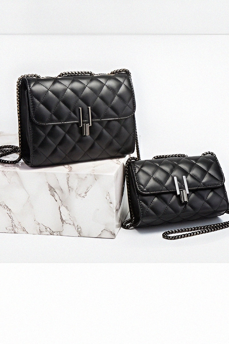 Sac matelassé noir chic